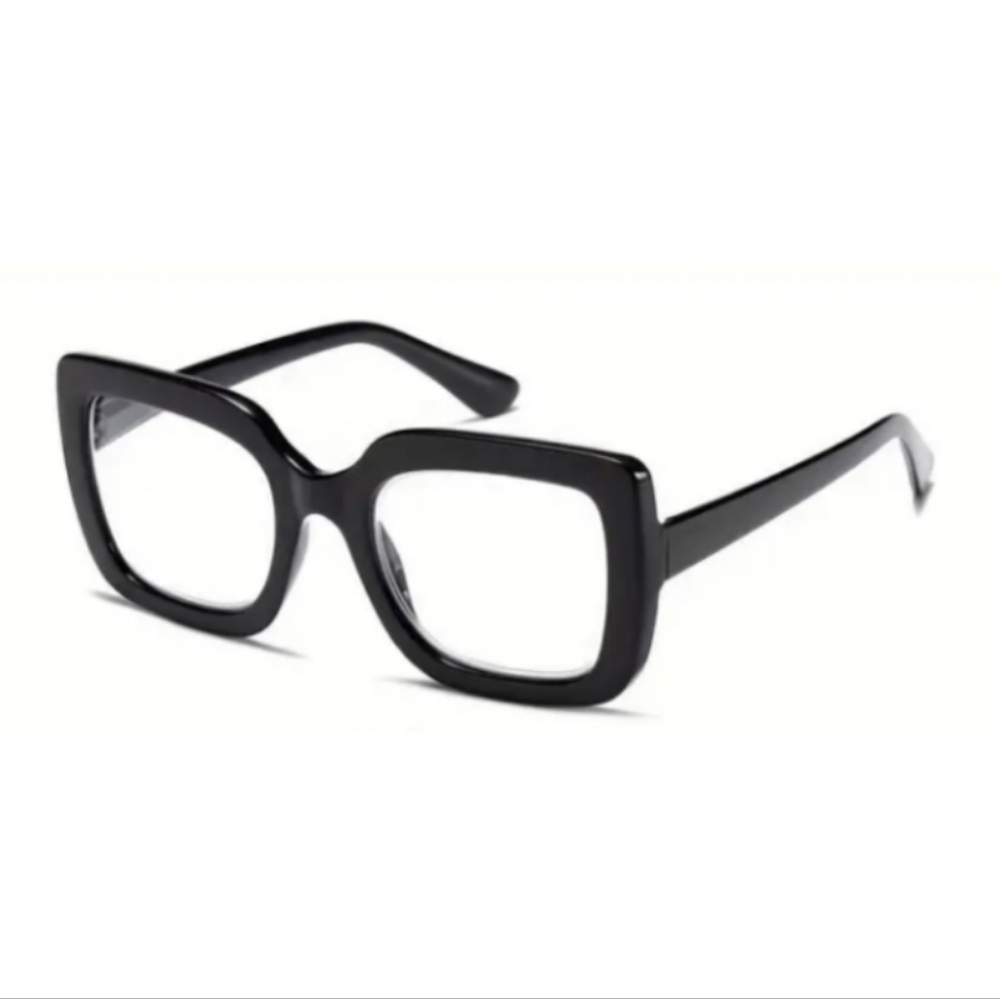 +3.00 Oversized reading glasses Anti blue light . Black